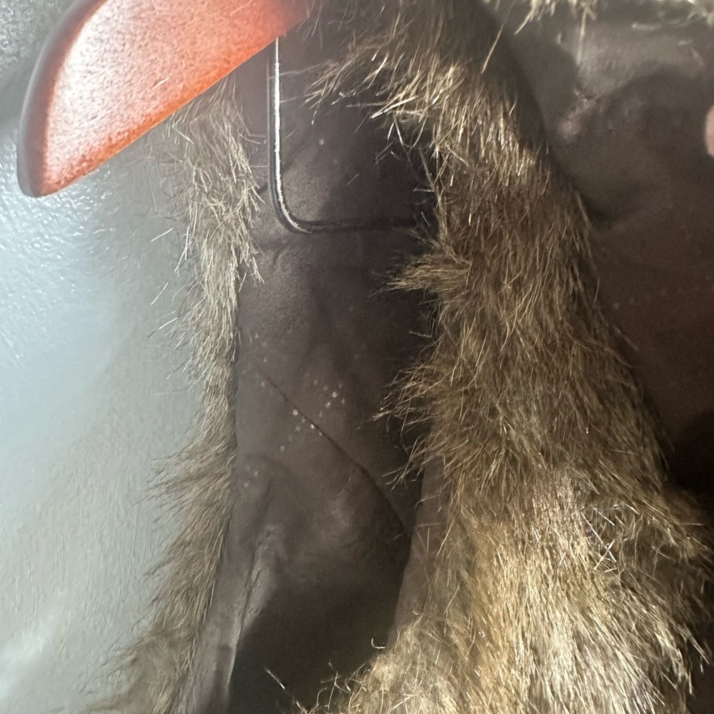 Saville Row London Faux Fur Vest in Brown L - Picture 6 of 7